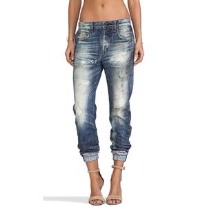 Rag & Bone Distressed Miramar Terry Faux Denim Sweatpant Jeans